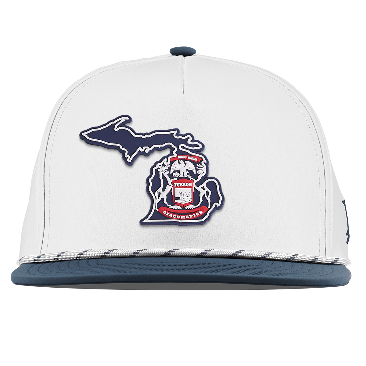 Michigan Patriot Series Flat 5 Panel Rope White/Orion