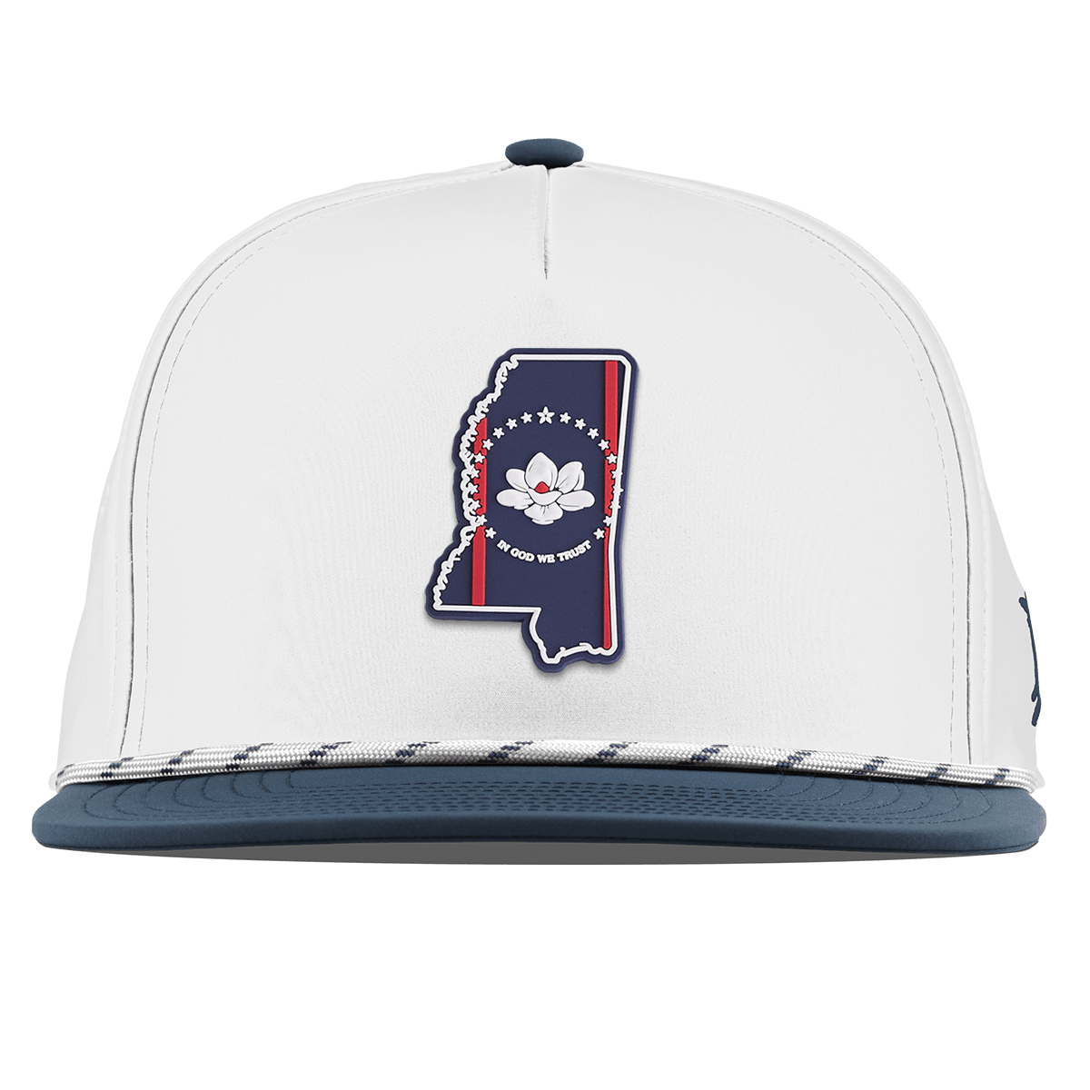 Mississippi Patriot Series Flat 5 Panel Rope White/Orion