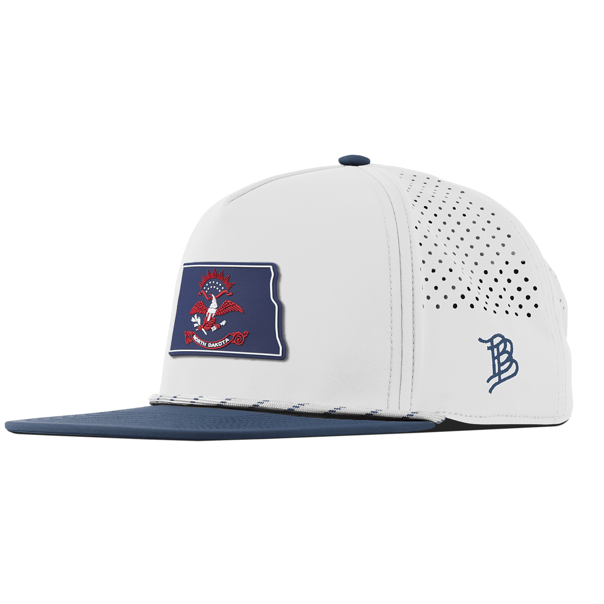 North Dakota Patriot Series Flat 5 Panel Rope White/Orion