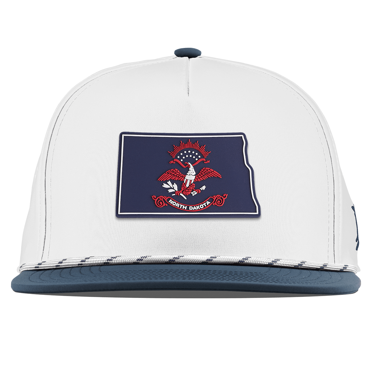 North Dakota Patriot Series Flat 5 Panel Rope White/Orion