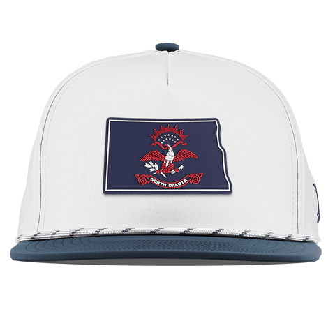 North Dakota Patriot Series Flat 5 Panel Rope White/Orion