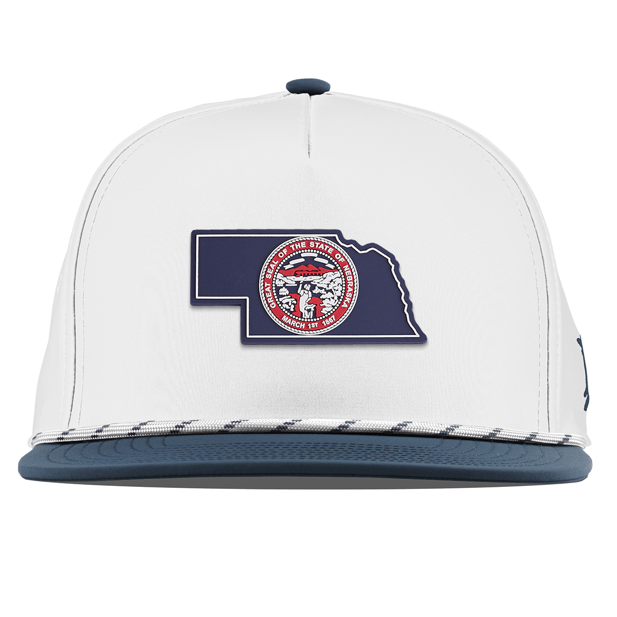 Nebraska Patriot Series Flat 5 Panel Rope White/Orion