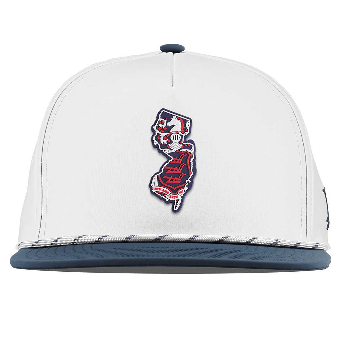 New Jersey Patriot Series Flat 5 Panel Rope White/Orion