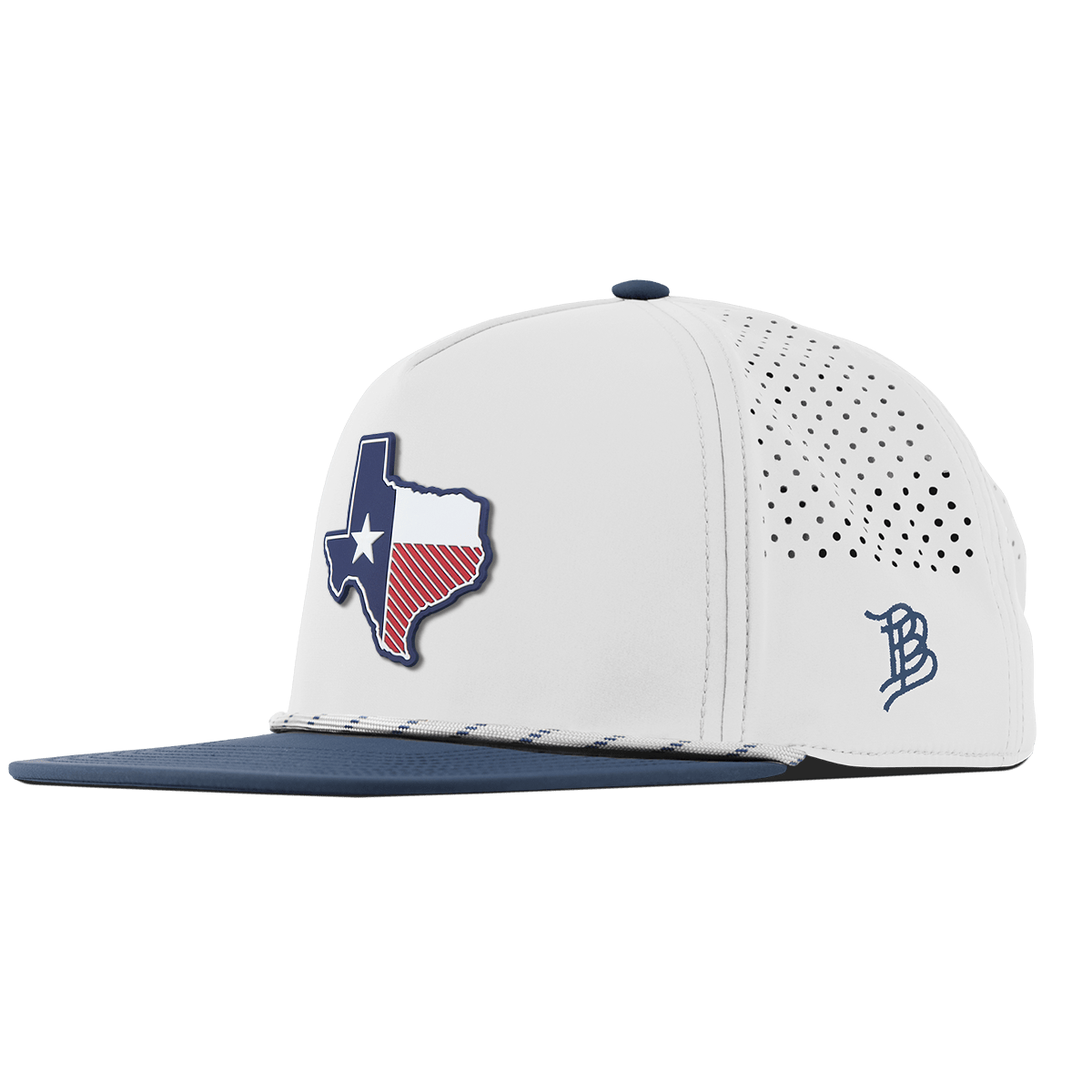 Texas Patriot Series Flat 5 Panel Rope White/Orion