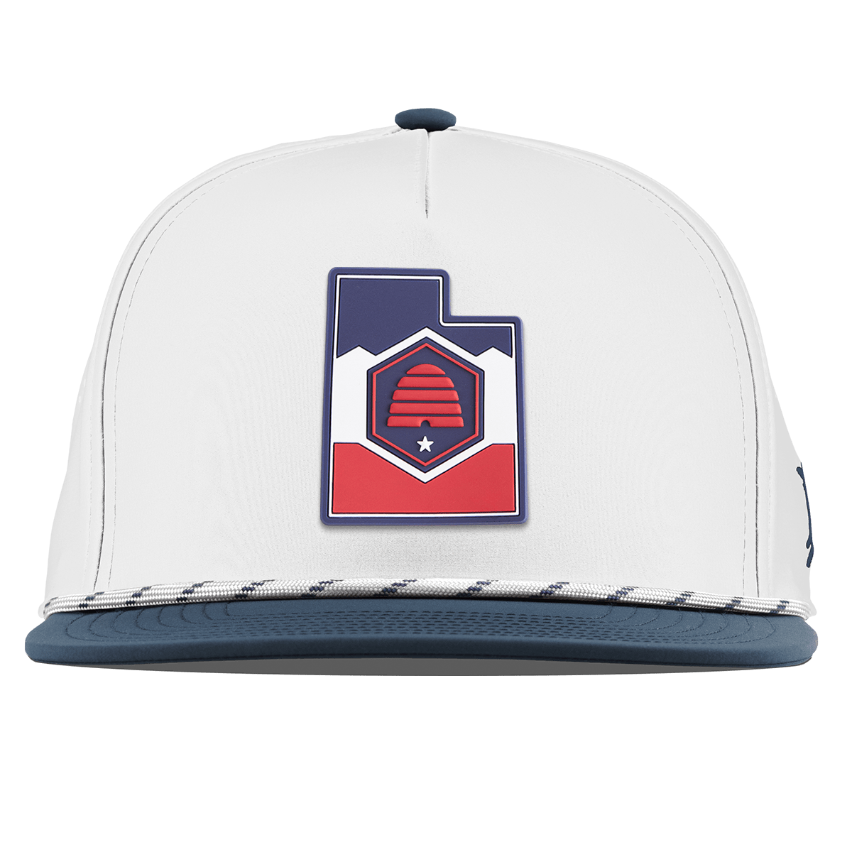 Utah Patriot Series Flat 5 Panel Rope White/Orion