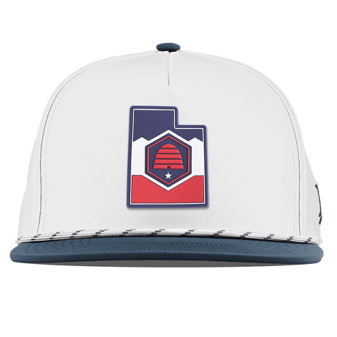 Utah Patriot Series Flat 5 Panel Rope White/Orion