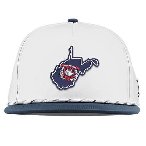 West Virginia Patriot Series Flat 5 Panel Rope White/Orion