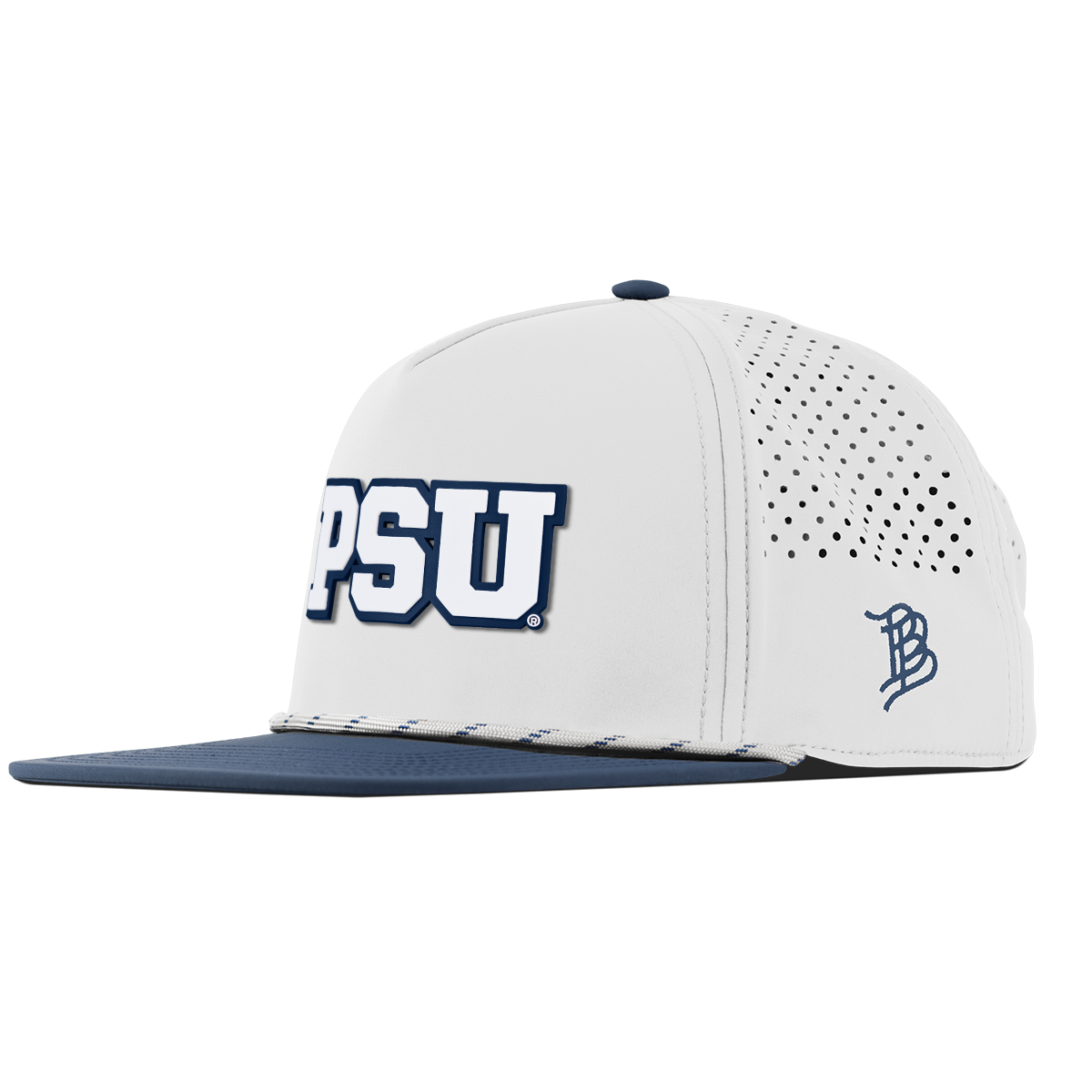 Pennsylvania State University "Penn State Block" Flat 5 Panel Rope White/Orion
