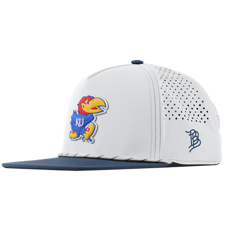 University of Kansas "Rock Chalk Jayhawk" Flat 5 Panel Rope White/Orion