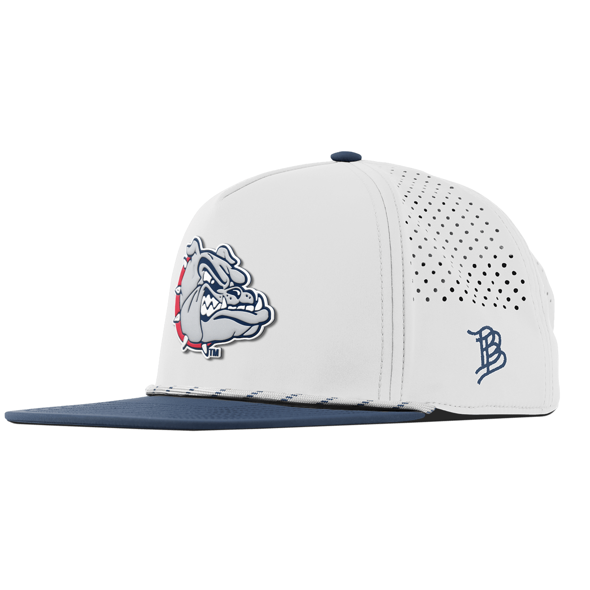 Gonzaga University "Spike The Bulldog" Flat 5 Panel Rope White/Orion