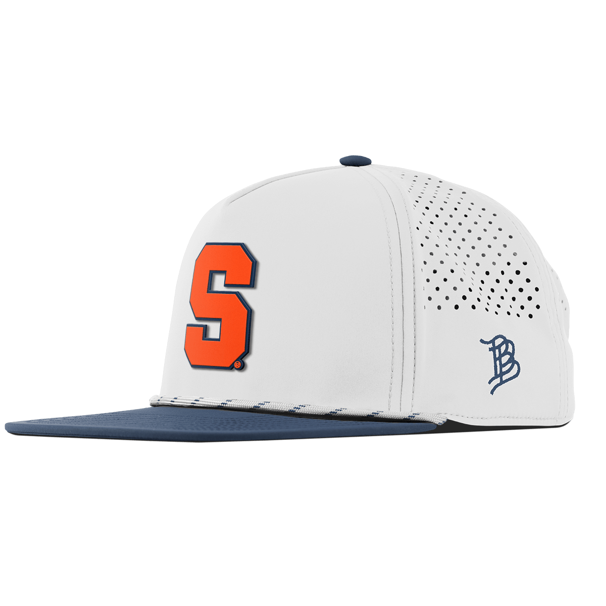 Syracuse University "Syracuse Orange Block" Flat 5 Panel Rope White/Orion