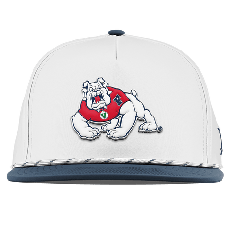Fresno State University "TimeOut The Bulldog" Flat 5 Panel Rope White/Orion