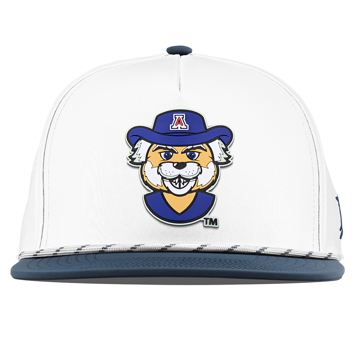 University of Arizona "Wilbur The Wildcat" Flat 5 Panel Rope White/Orion