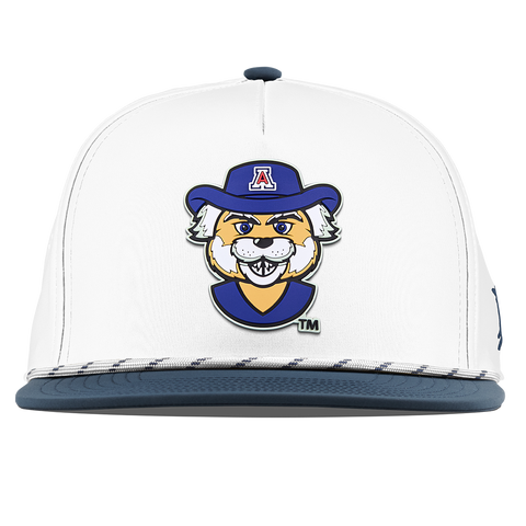 University of Arizona "Wilbur The Wildcat" Flat 5 Panel Rope White/Orion