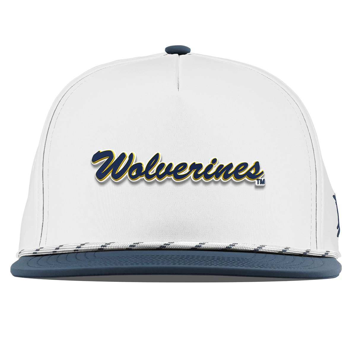 University of Michigan "Wolverines Script" Flat 5 Panel Rope White/Orion