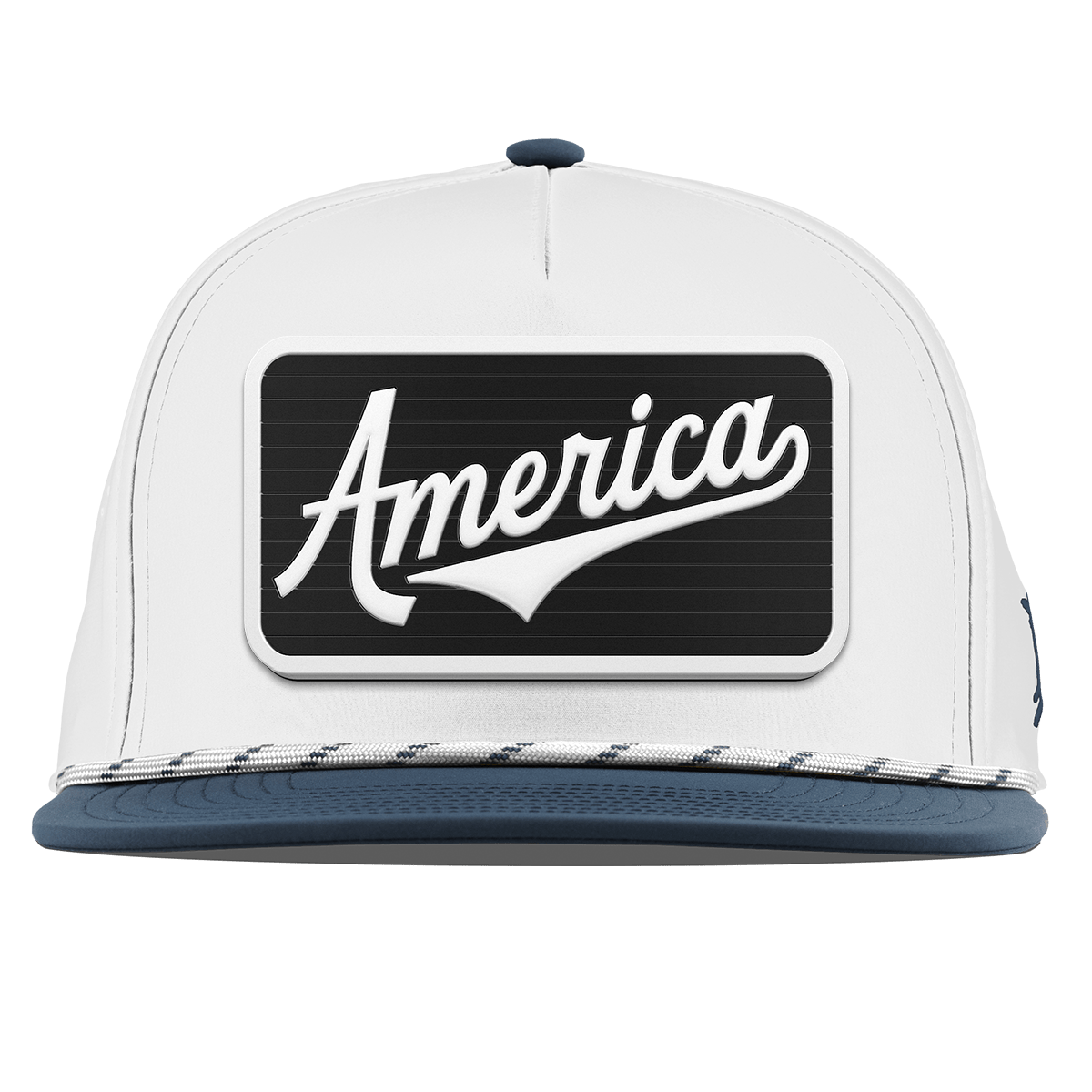 XL Vintage America Badge Flat 5 Panel Rope White/Orion