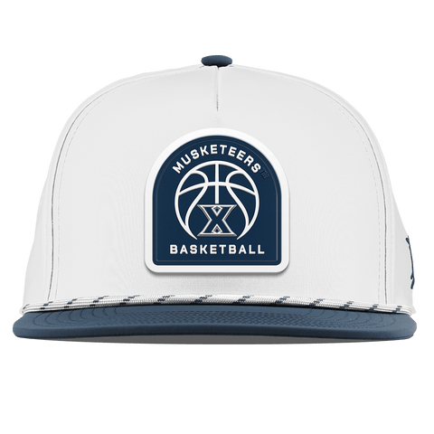 Xavier University "Xavier Basketball" Flat 5 Panel Rope White/Orion