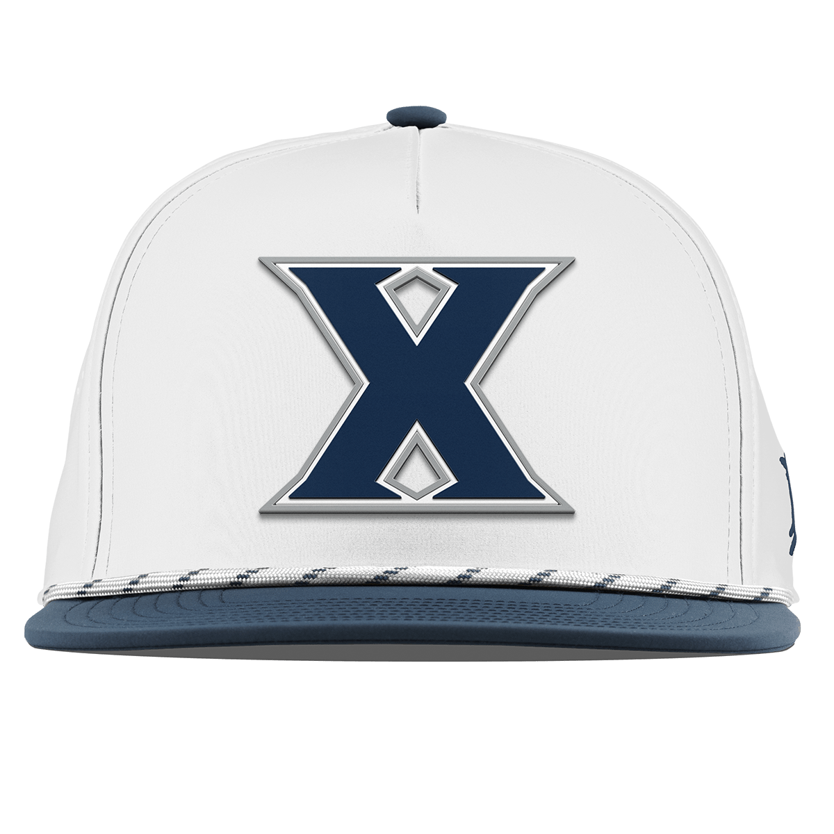 Xavier University "Xavier Block" Flat 5 Panel Rope White/Orion