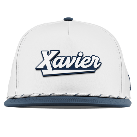 Xavier University "Xavier Script" Flat 5 Panel Rope White/Orion