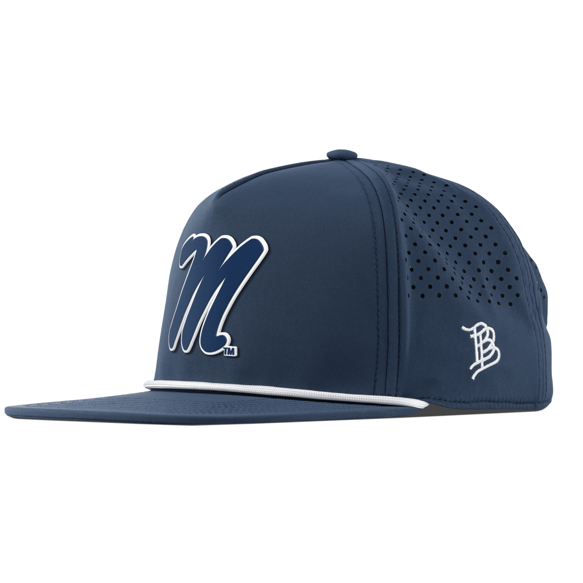 University of Mississippi "Ole Miss Block M Navy" Flat 5 Panel Rope Orion