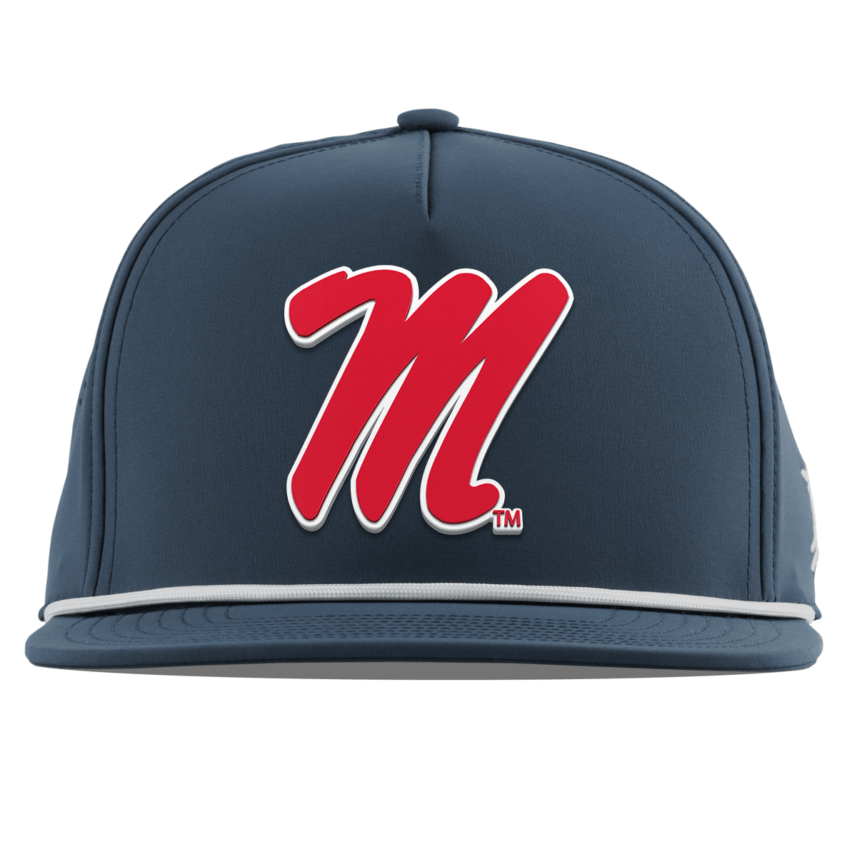 University of Mississippi "Ole Miss Block M Red" Flat 5 Panel Rope Orion