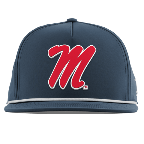 University of Mississippi "Ole Miss Block M Red" Flat 5 Panel Rope Orion