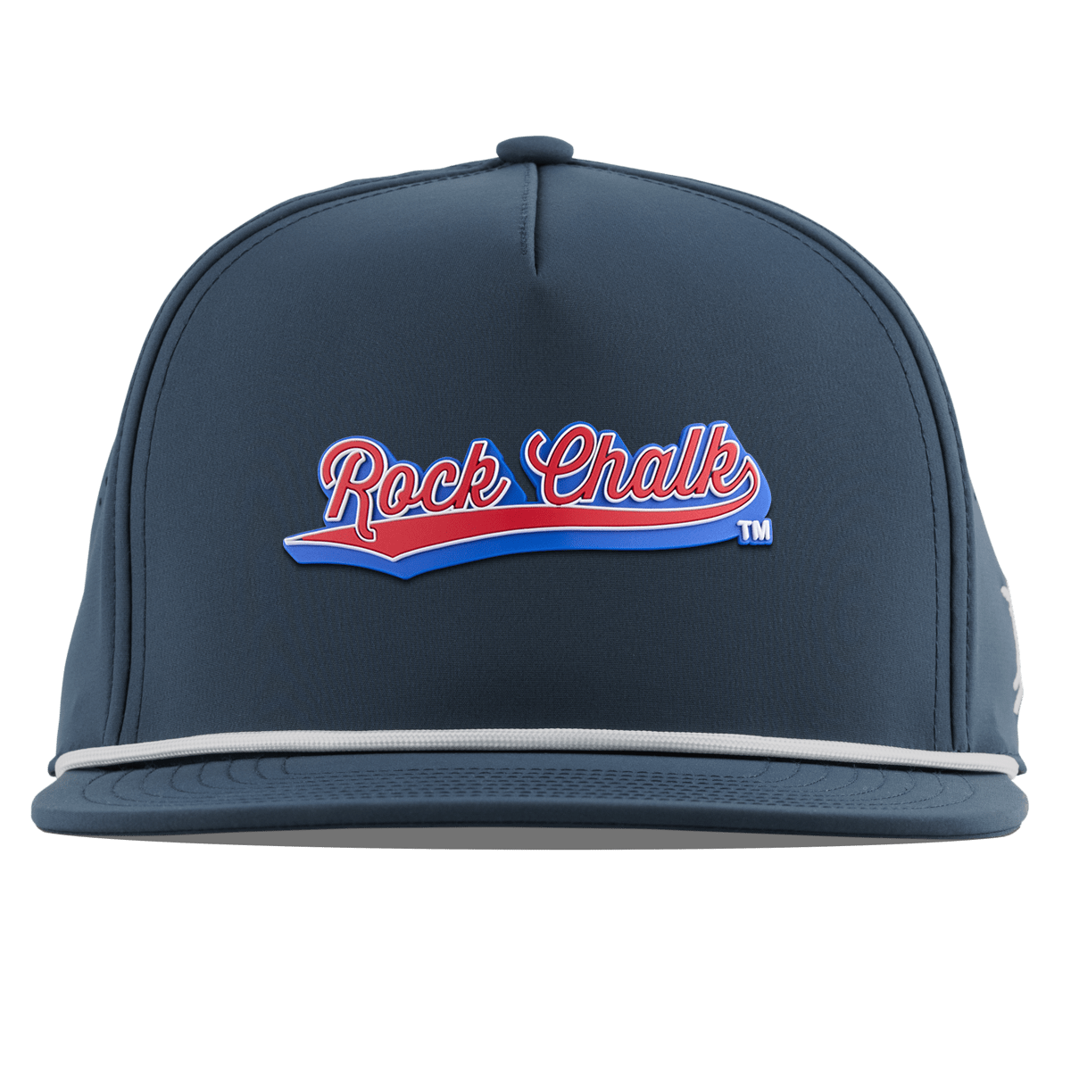 University of Kansas "KU Rock Chalk Red and Blue Script" Flat 5 Panel Rope Orion