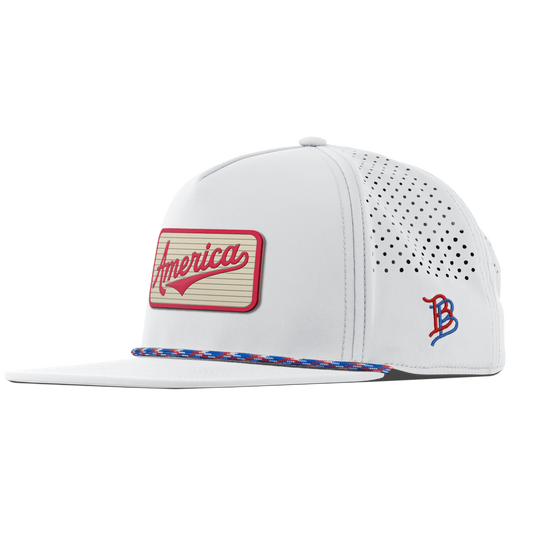 America Badge Flat 5 Panel Rope White RWB