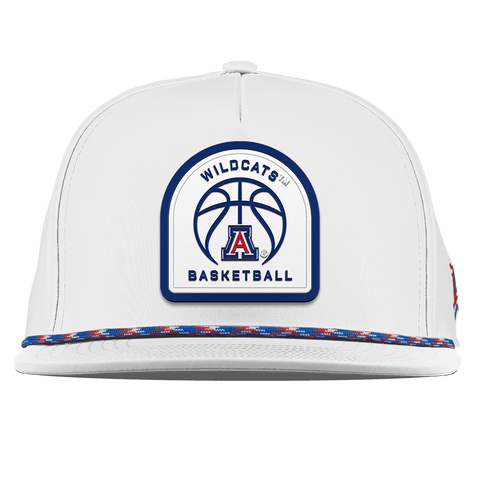 University of Arizona "Arizona Basketball" Flat 5 Panel Rope White RWB