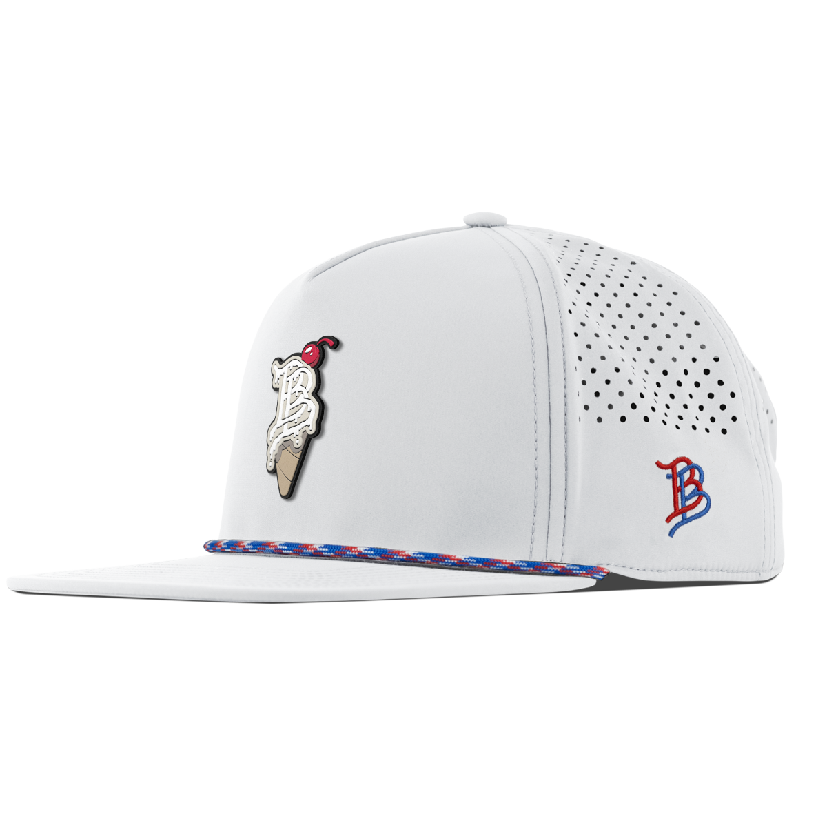BB Drip Cone Flat 5 Panel Rope White RWB