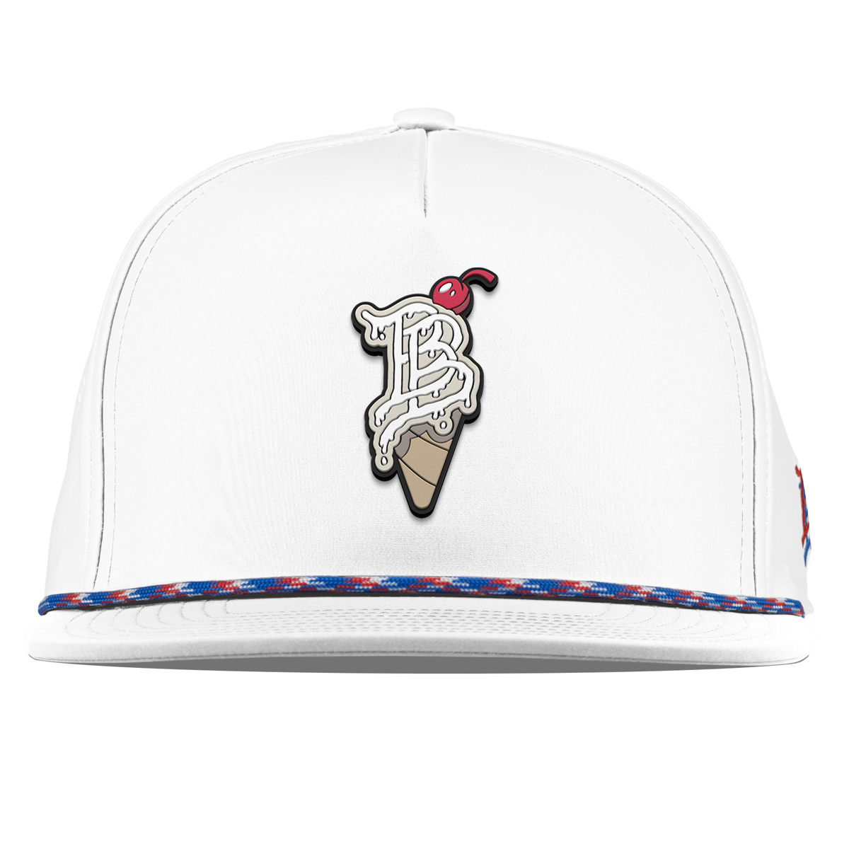 BB Drip Cone Flat 5 Panel Rope White RWB