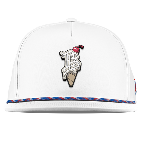 BB Drip Cone Flat 5 Panel Rope White RWB