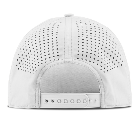 Coach Flat 5 Panel Rope (Script) Back White RWB