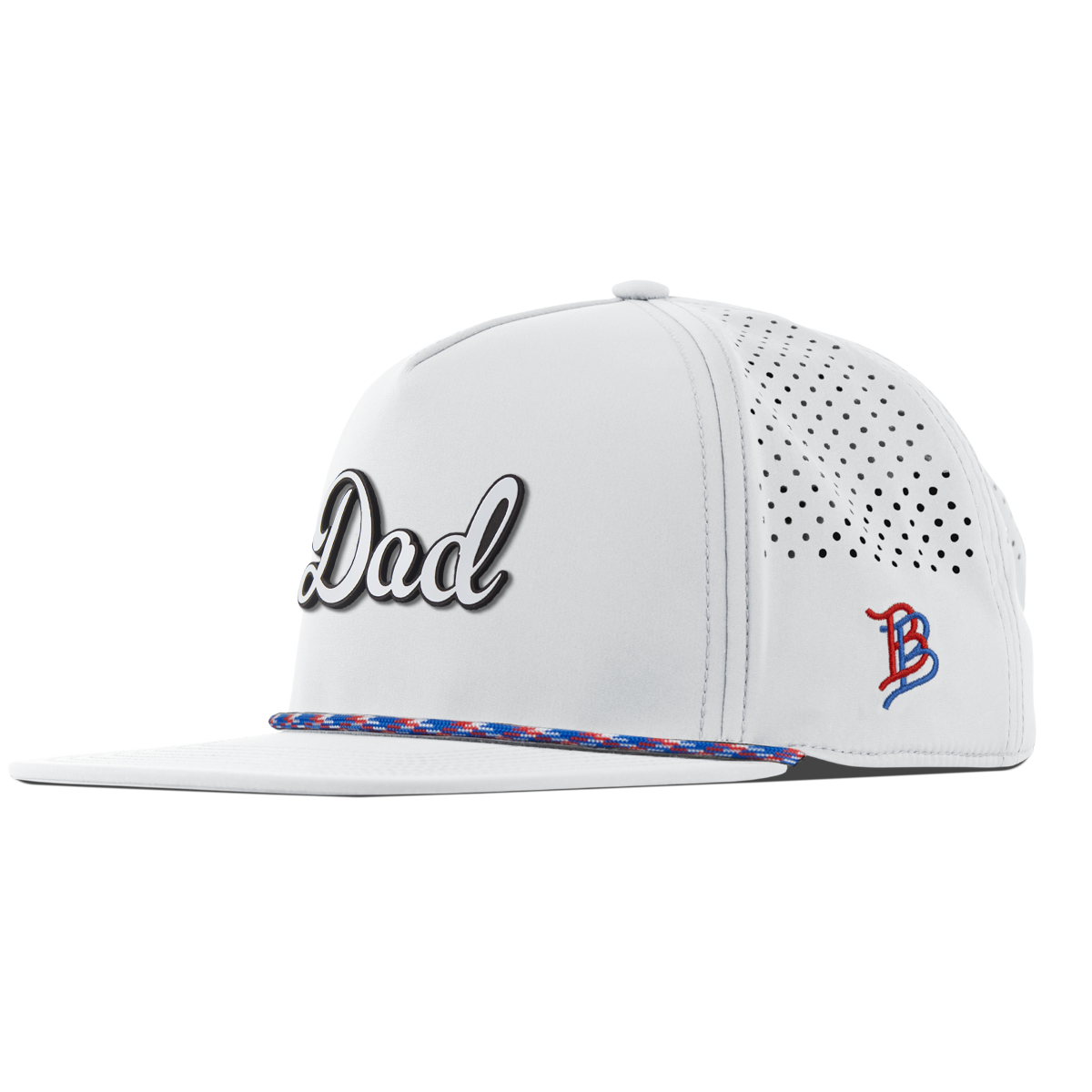 Dad Script Flat 5 Panel Rope White RWB