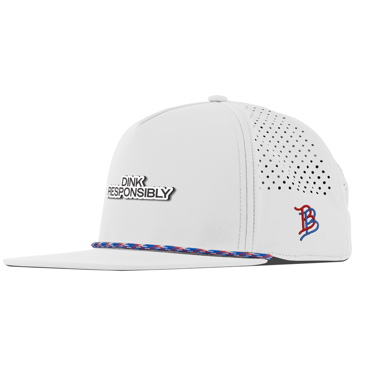 Dink Responsibly Flat 5 Panel Rope White RWB