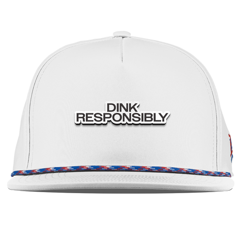 Dink Responsibly Flat 5 Panel Rope White RWB