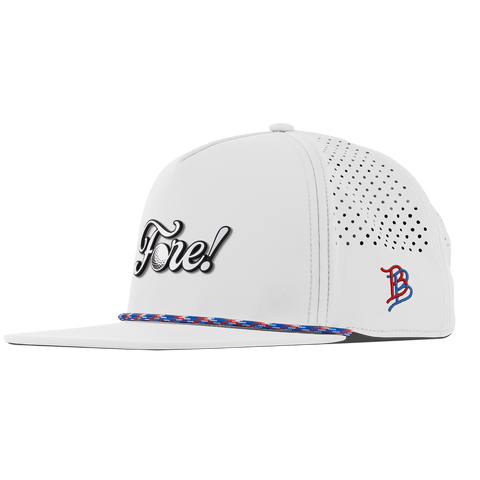 Fore! Script Flat 5 Panel Rope White RWB