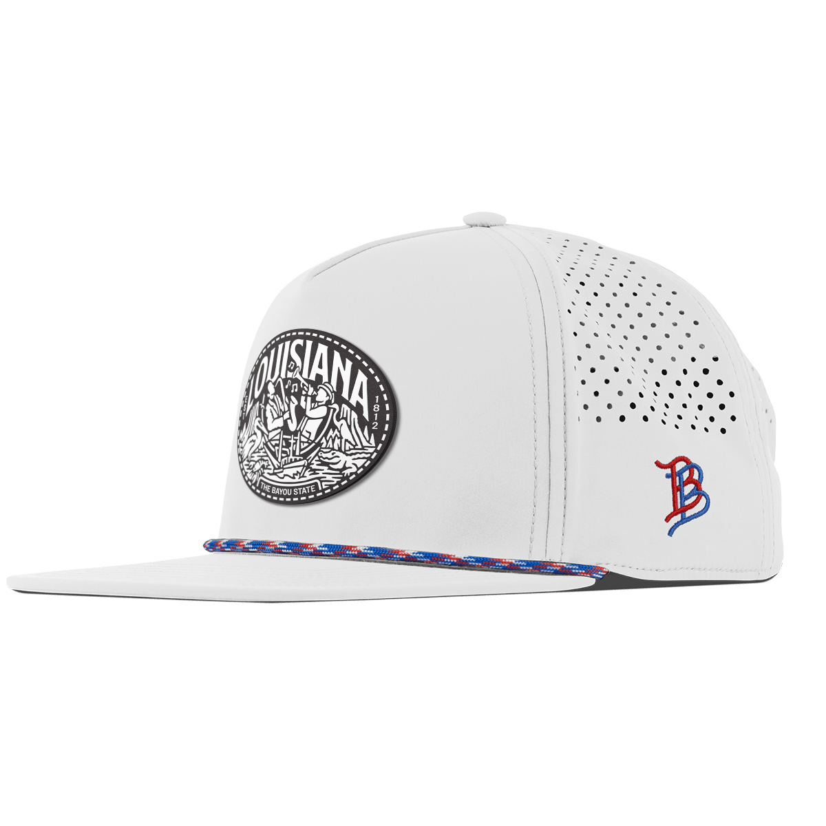 Louisiana Traveler Flat 5 Panel Rope White RWB