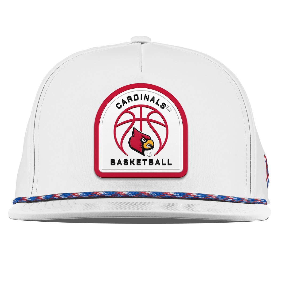 University of Louisville "Louisville Basketball" Flat 5 Panel Rope White RWB