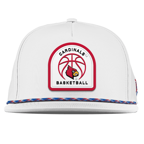 University of Louisville "Louisville Basketball" Flat 5 Panel Rope White RWB