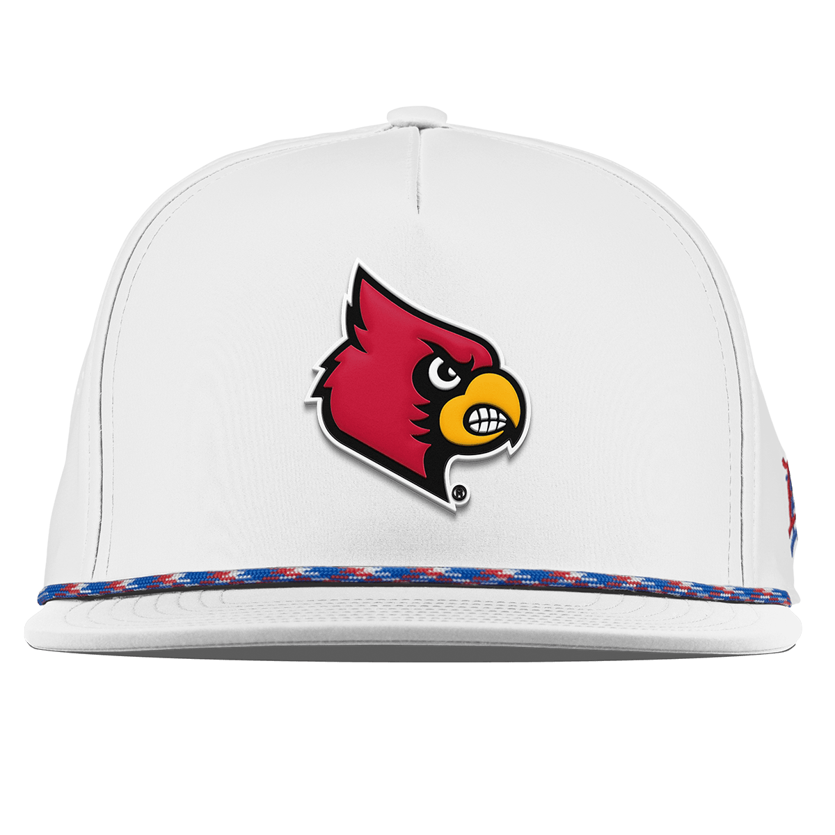 University of Louisville "Louisville Team Logo" Flat 5 Panel Rope White RWB