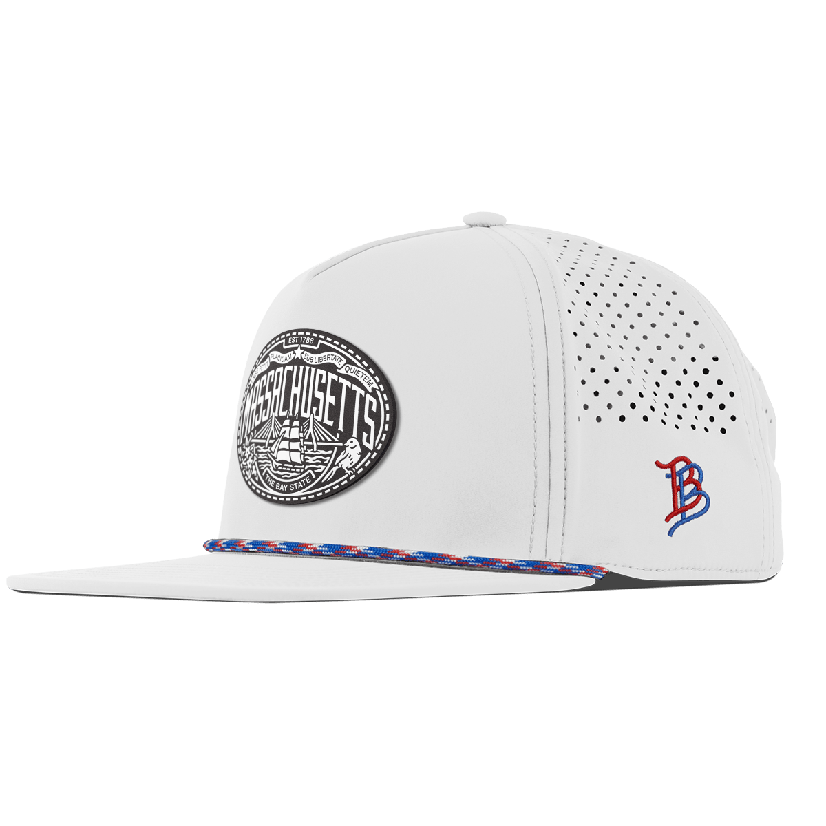 Massachusetts Traveler Flat 5 Panel Rope White RWB