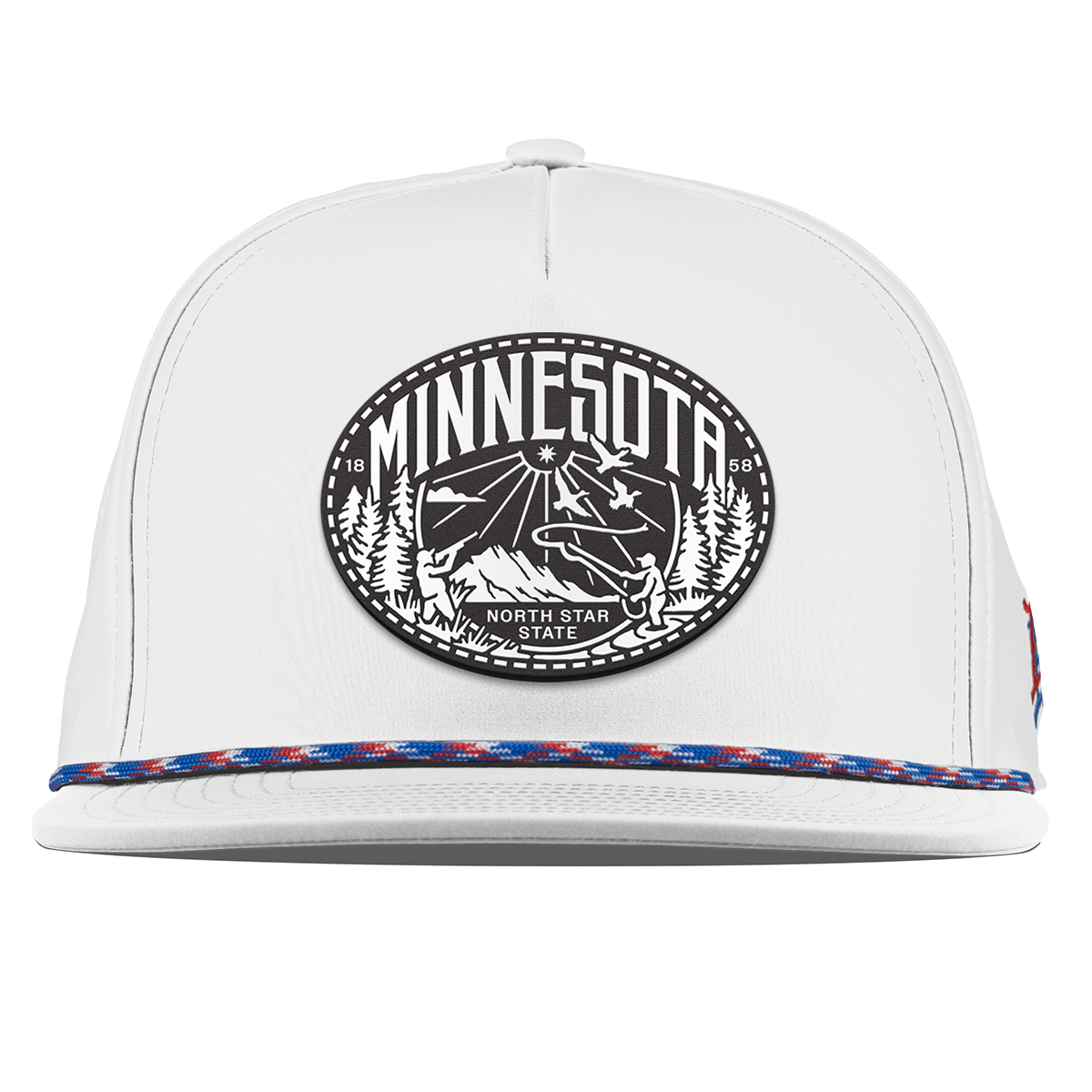 Minnesota Traveler Flat 5 Panel Rope White RWB