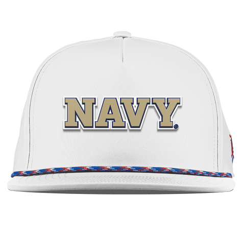 United States Naval Academy "Naval Academy Block" Flat 5 Panel Rope White RWB