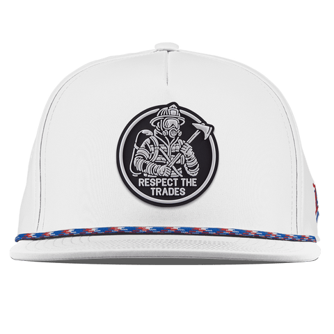 Respect The Trades Firefighter Flat 5 Panel Rope White RWB