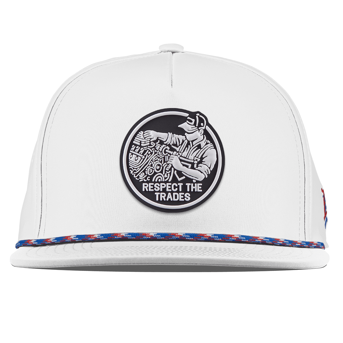 Respect The Trades Mechanic Flat 5 Panel Rope White RWB