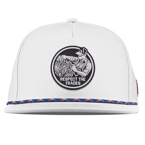 Respect The Trades Mechanic Flat 5 Panel Rope White RWB