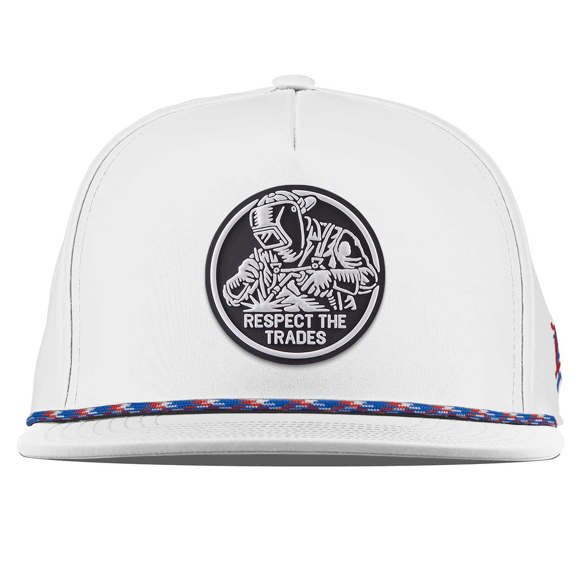 Respect The Trades Welder Flat 5 Panel Rope White RWB