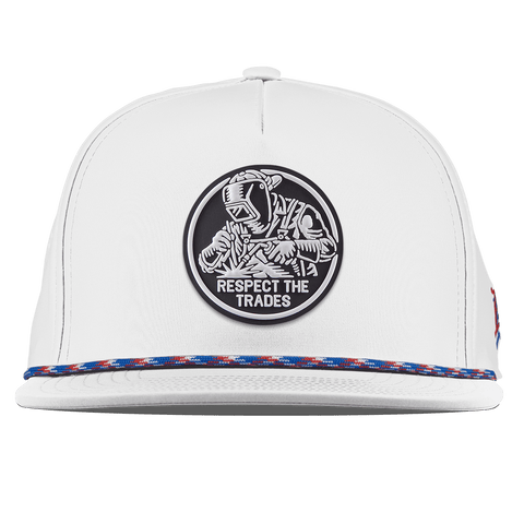 Respect The Trades Welder Flat 5 Panel Rope White RWB