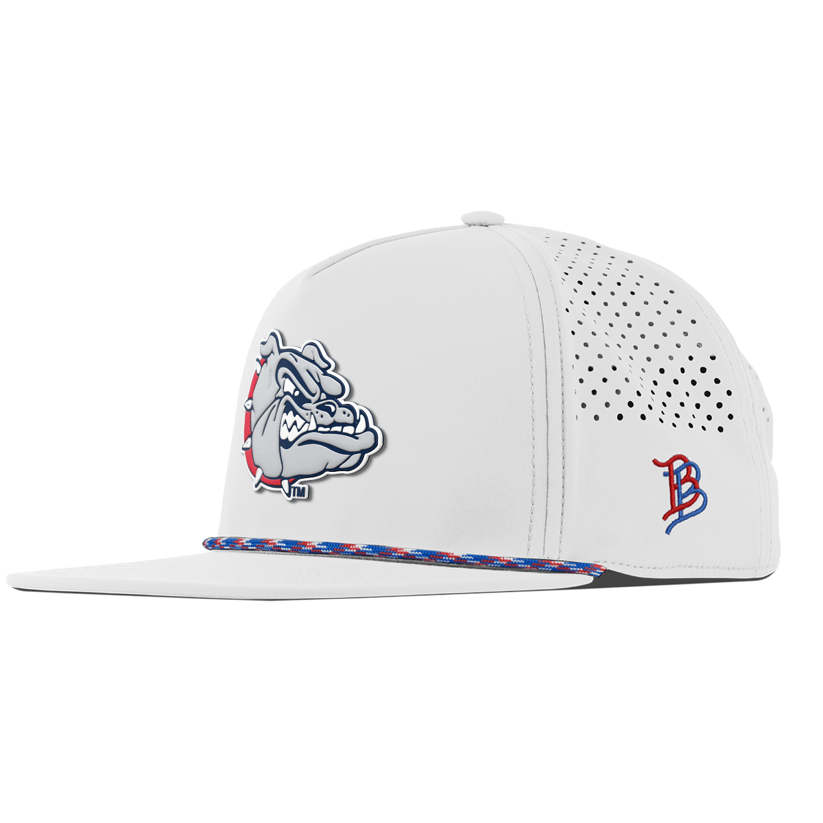 Gonzaga University "Spike The Bulldog" Flat 5 Panel Rope White RWB